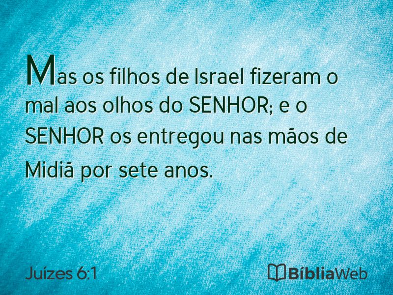 Juízes 6:1 em imagem para compartilhar