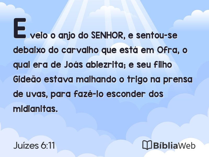 Juízes 6:11 em imagem para compartilhar