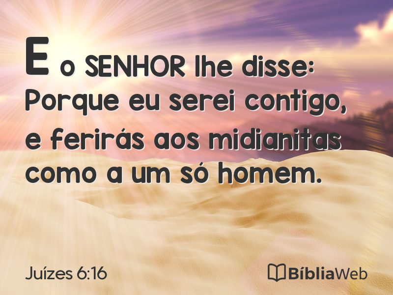 Juízes 6:16 em imagem para compartilhar