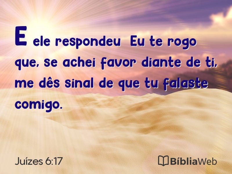 Juízes 6:17 em imagem para compartilhar