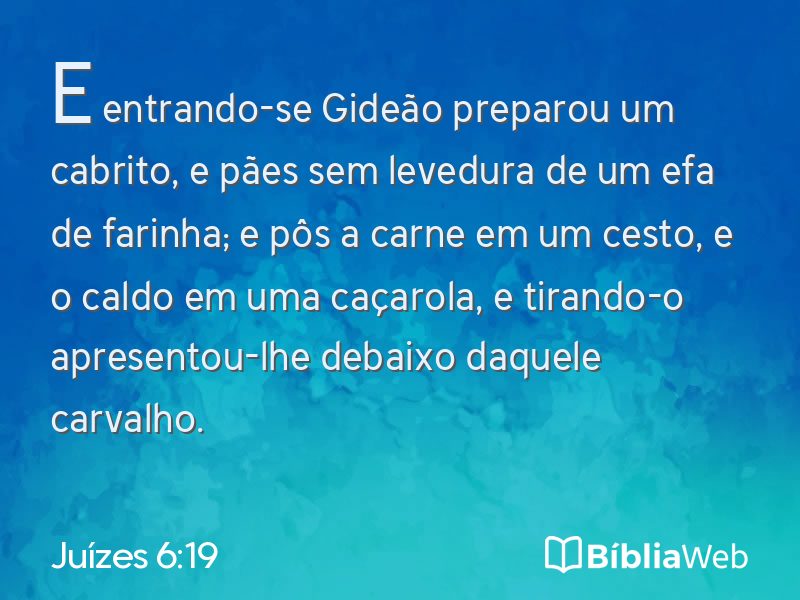Juízes 6:19 em imagem para compartilhar