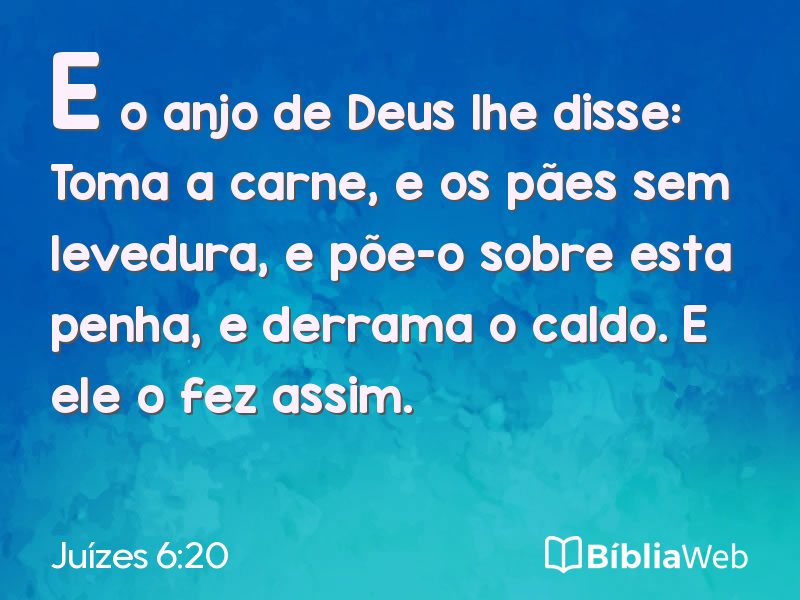 Juízes 6:20 em imagem para compartilhar