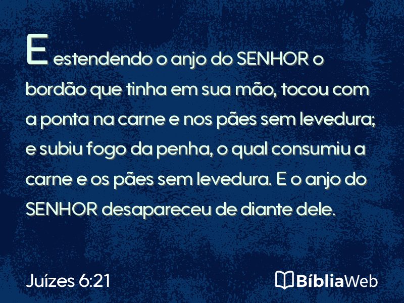 Juízes 6:21 em imagem para compartilhar
