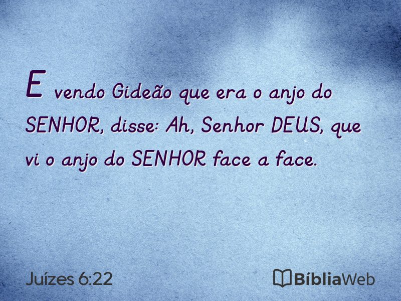 Juízes 6:22 em imagem para compartilhar