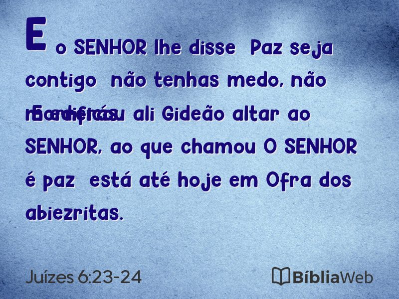 Juízes 6:23-24 em imagem para compartilhar