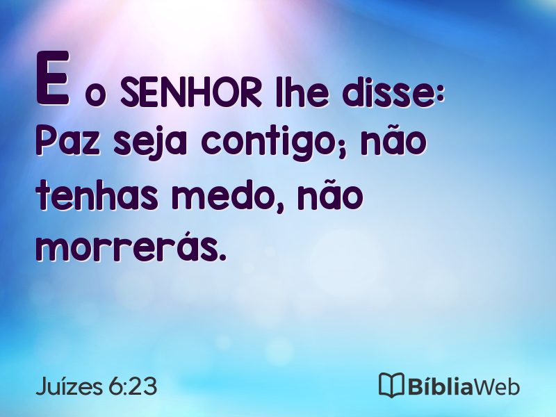 Juízes 6:23 em imagem para compartilhar