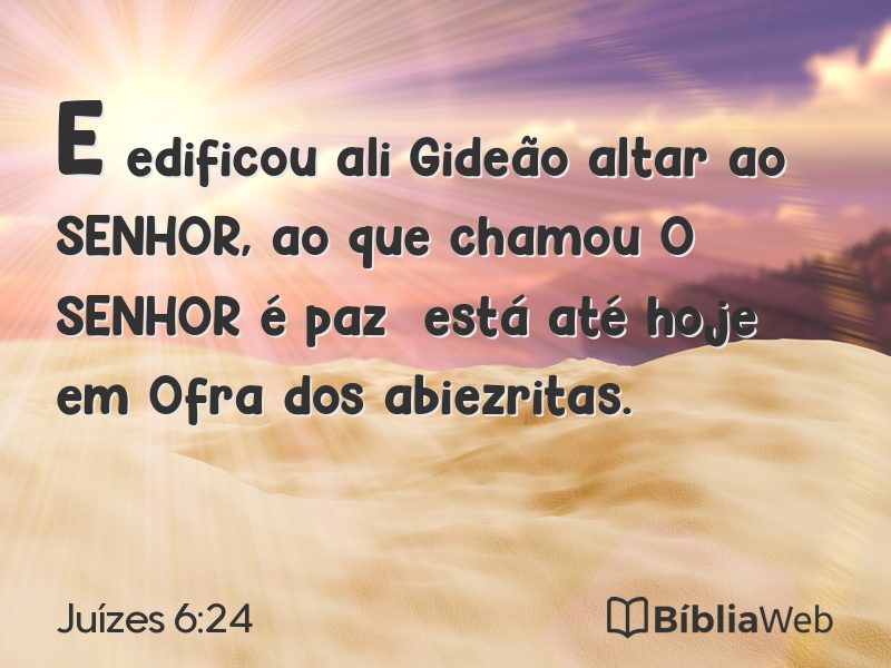 Juízes 6:24 em imagem para compartilhar