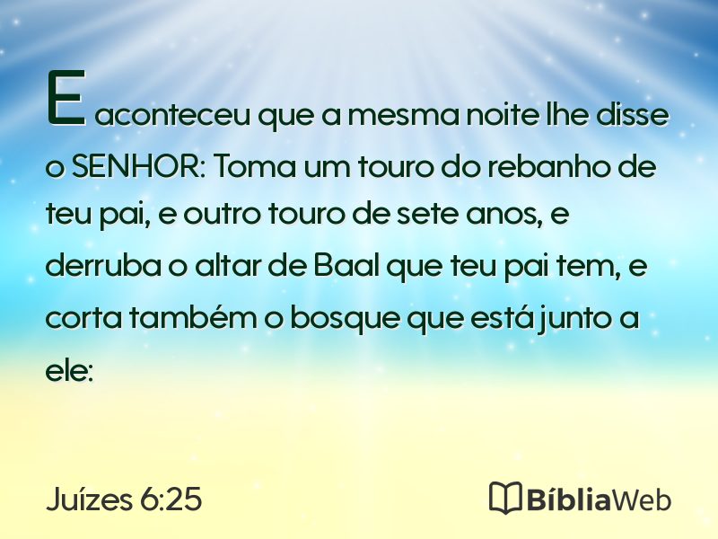 Juízes 6:25 em imagem para compartilhar