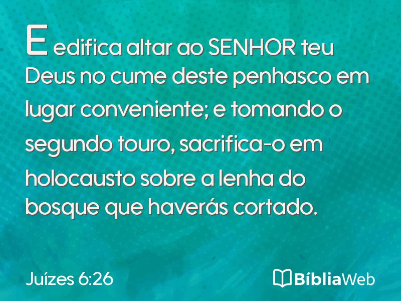 Juízes 6:26 em imagem para compartilhar