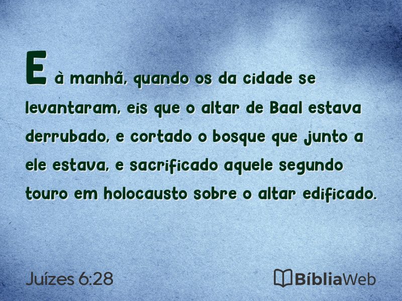 Juízes 6:28 em imagem para compartilhar