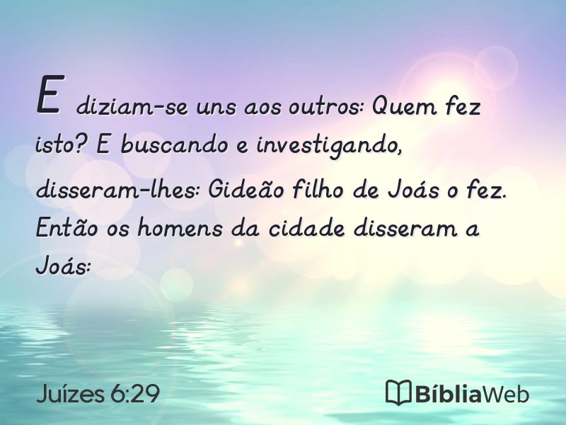 Juízes 6:29 em imagem para compartilhar