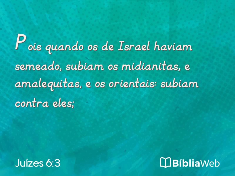 Juízes 6:3 em imagem para compartilhar