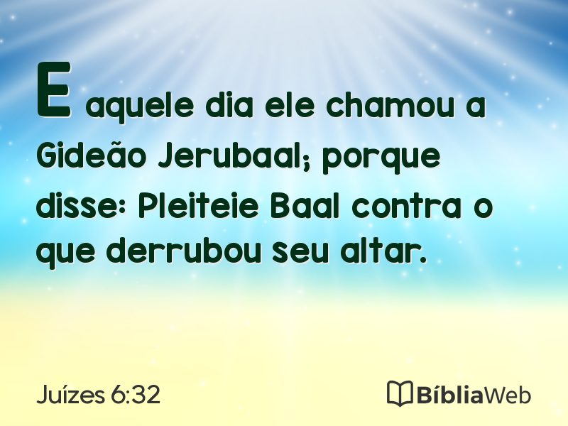 Juízes 6:32 em imagem para compartilhar