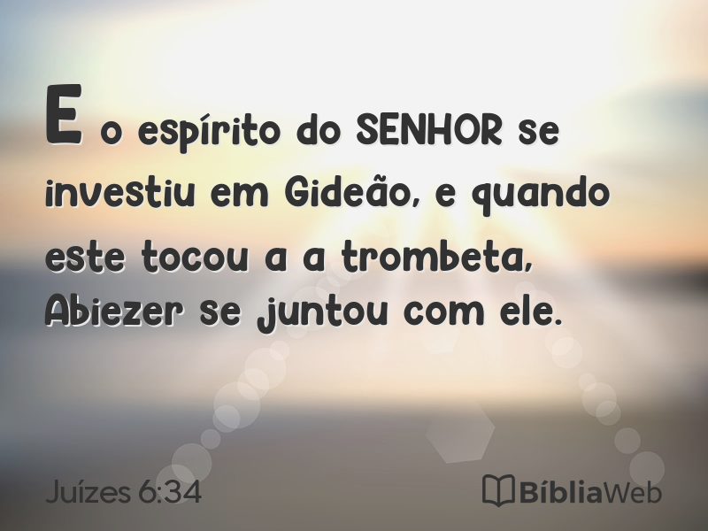 Juízes 6:34 em imagem para compartilhar