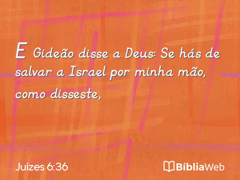 Juízes 6:36 em imagem para compartilhar