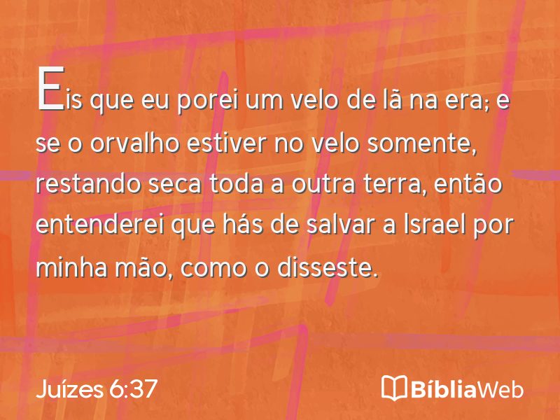 Juízes 6:37 em imagem para compartilhar