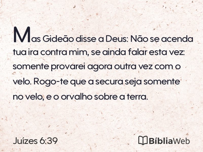 Juízes 6:39 em imagem para compartilhar