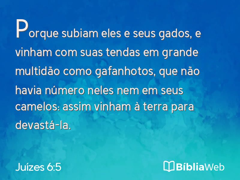 Juízes 6:5 em imagem para compartilhar