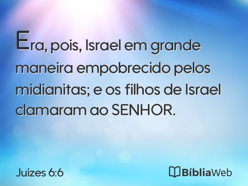 Juízes 6:6 em imagem para compartilhar