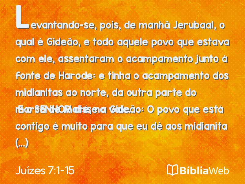 Juízes 7:1-15 em imagem para compartilhar