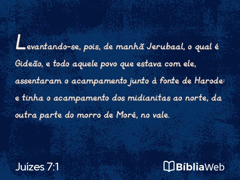 Juízes 7:1 em imagem para compartilhar