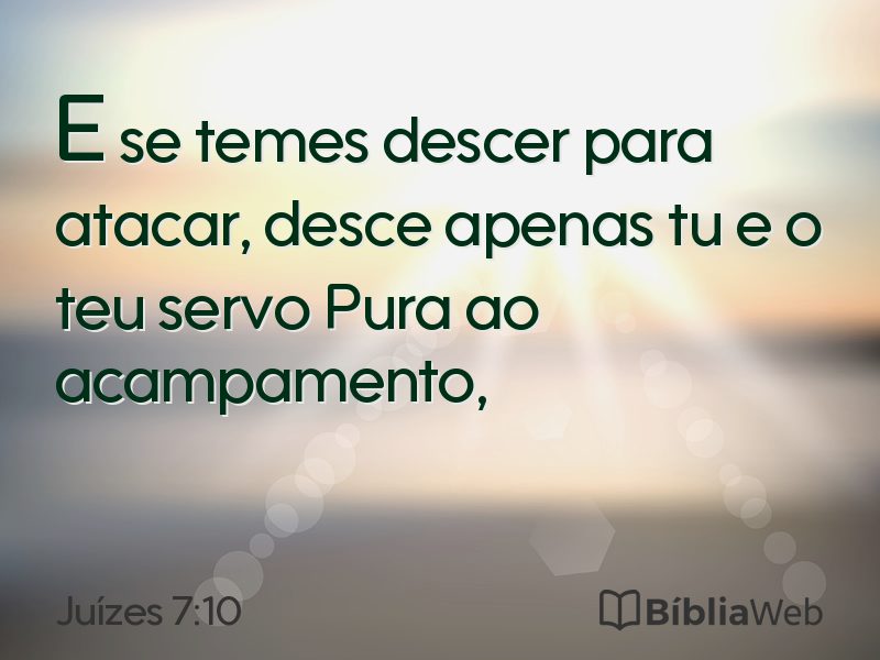 Juízes 7:10 em imagem para compartilhar