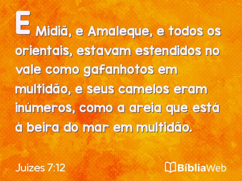 Juízes 7:12 em imagem para compartilhar