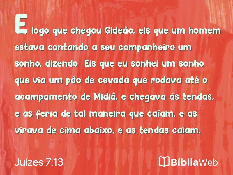 Juízes 7:13 em imagem para compartilhar
