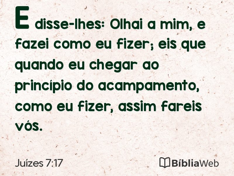 Juízes 7:17 em imagem para compartilhar