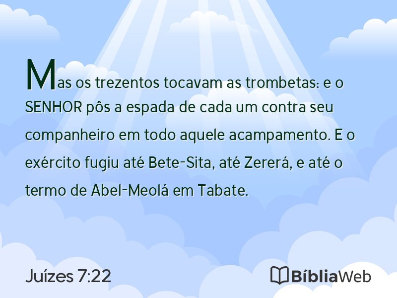 Juízes 7:22 em imagem para compartilhar