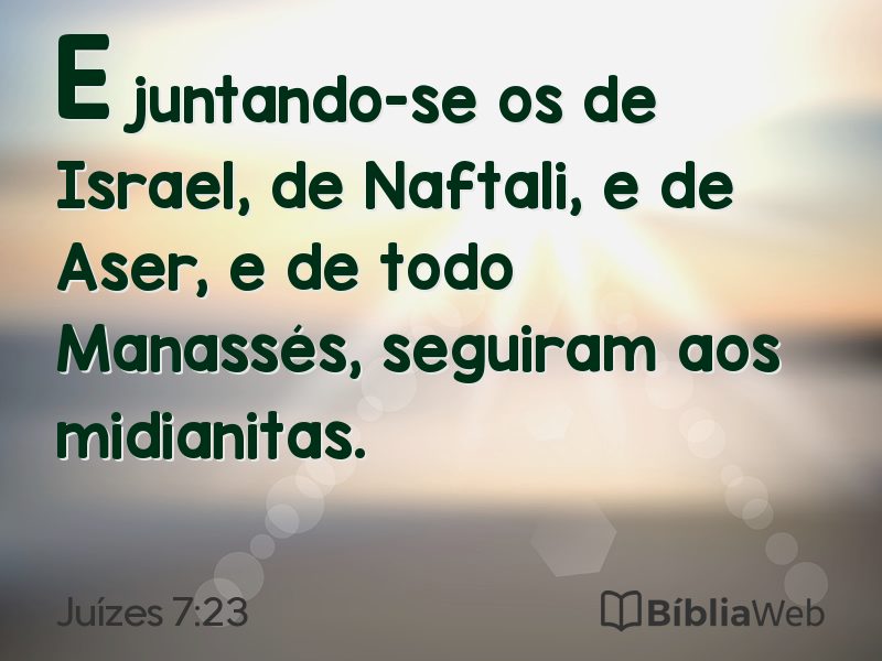 Juízes 7:23 em imagem para compartilhar