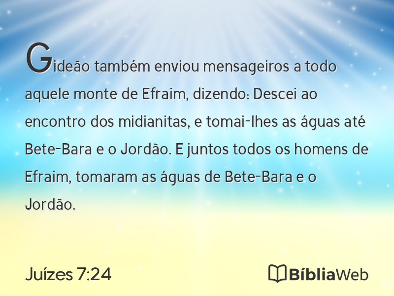Juízes 7:24 em imagem para compartilhar