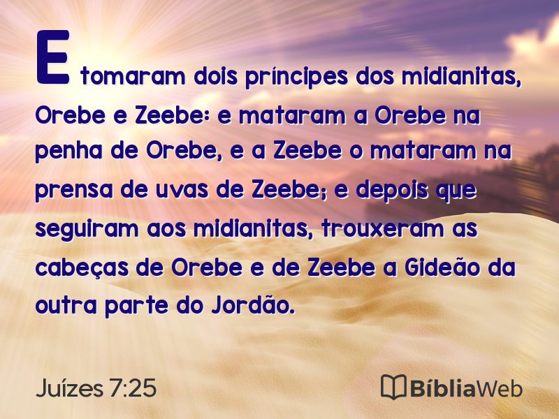 Juízes 7:25 em imagem para compartilhar