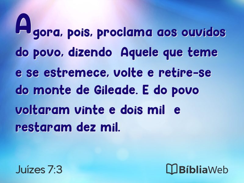 Juízes 7:3 em imagem para compartilhar