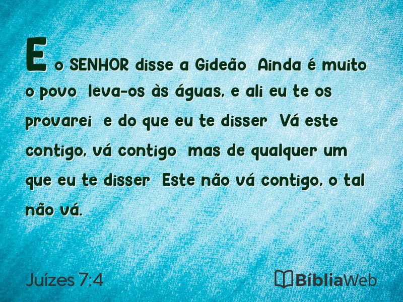 Juízes 7:4 em imagem para compartilhar