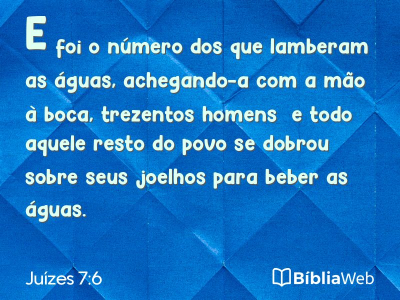Juízes 7:6 em imagem para compartilhar