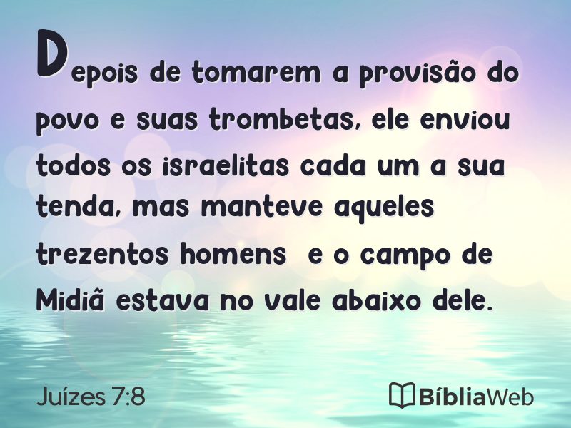 Juízes 7:8 em imagem para compartilhar