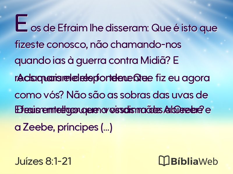 Juízes 8:1-21 em imagem para compartilhar