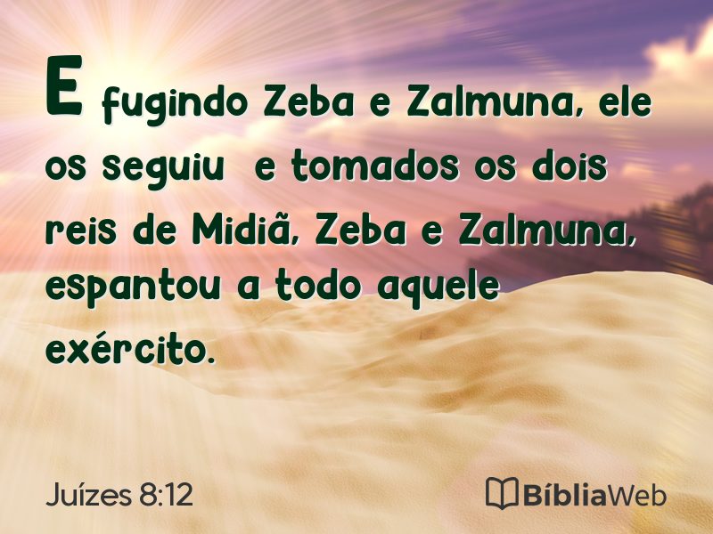 Juízes 8:12 em imagem para compartilhar