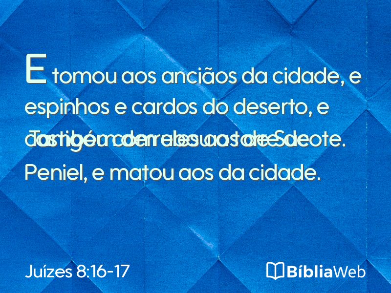 Juízes 8:16-17 em imagem para compartilhar