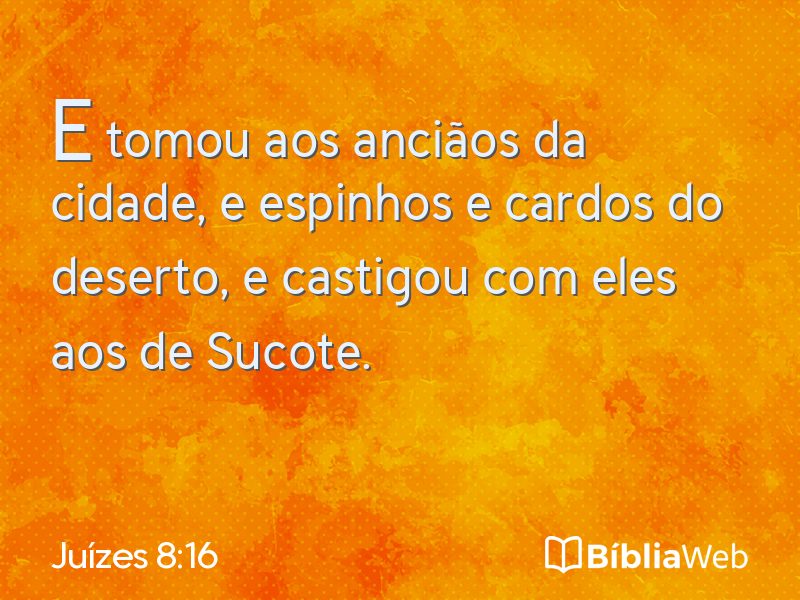 Juízes 8:16 em imagem para compartilhar