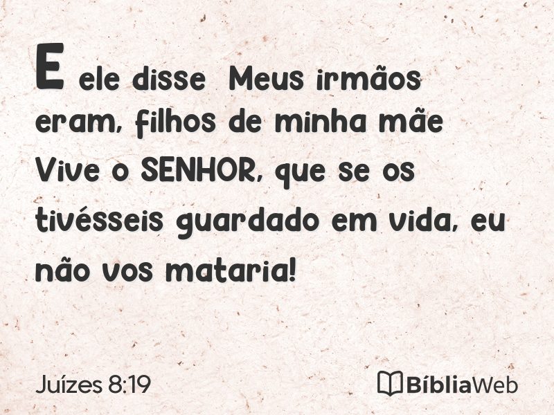 Juízes 8:19 em imagem para compartilhar