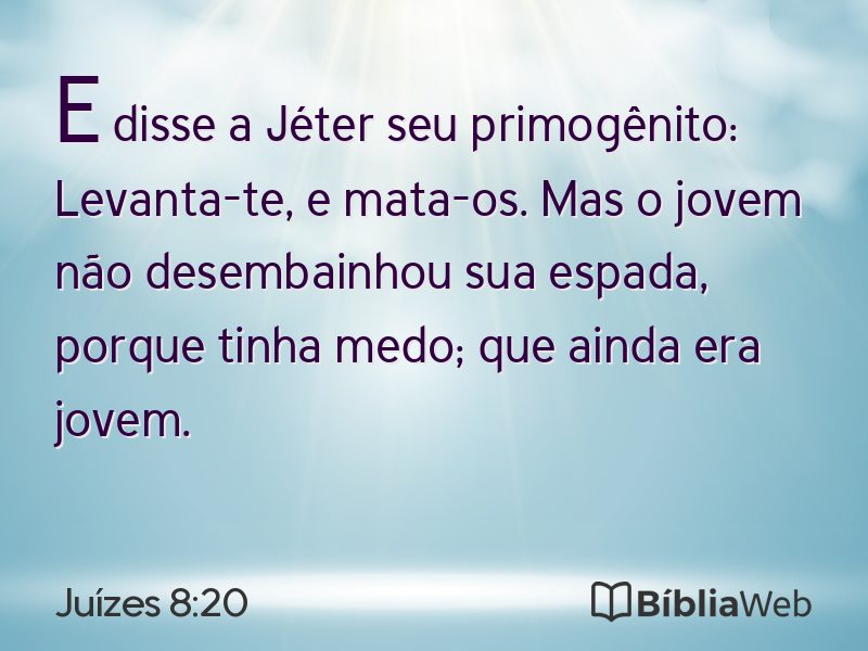 Juízes 8:20 em imagem para compartilhar