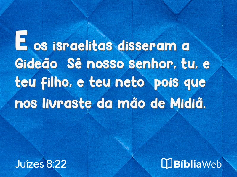 Juízes 8:22 em imagem para compartilhar