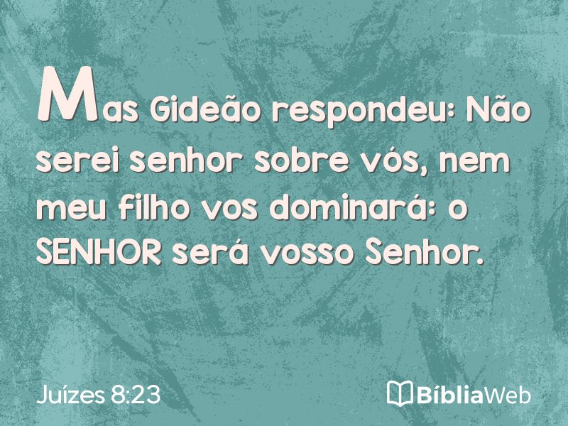 Juízes 8:23 em imagem para compartilhar