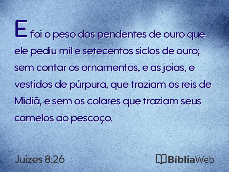 Juízes 8:26 em imagem para compartilhar