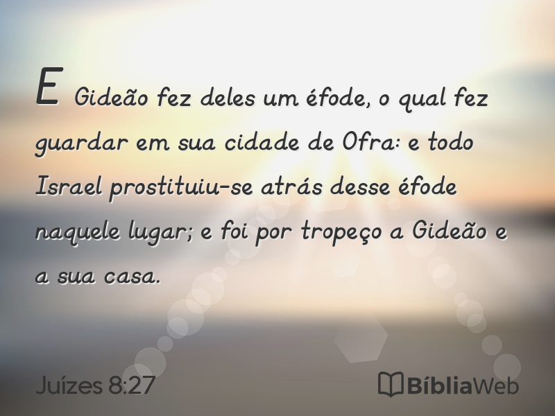 Juízes 8:27 em imagem para compartilhar