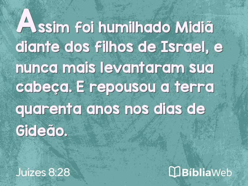 Juízes 8:28 em imagem para compartilhar