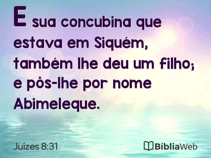 Juízes 8:31 em imagem para compartilhar