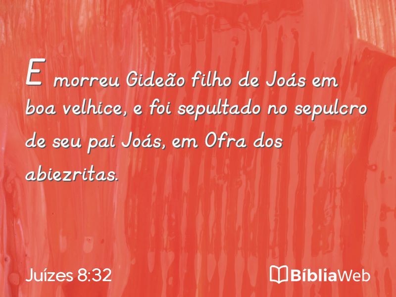 Juízes 8:32 em imagem para compartilhar